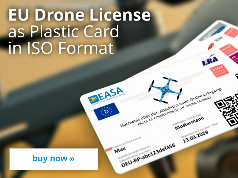 EU Drone License as plastic card