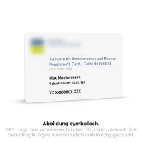 German Pensioners ID Card as Plastic Card - Reproduction