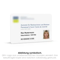 German Pensioners ID Card as Plastic Card - Reproduction