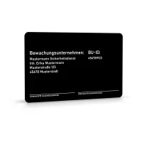 Dienstausweis für Sicherheitsunternehmen (nach...