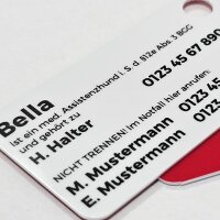 Assistance Dog Tag with Contact Information / Notes (3-piece set)