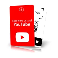 NFC Followkarte (YouTube) inkl. Text-/Logo-Druck