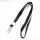 Schlüsselband/Lanyard (Flachband) 45cm Schwarz mit Karabiner