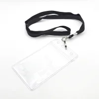 Nylon Lanyard (45cm) with Clip & ID Card Holder...