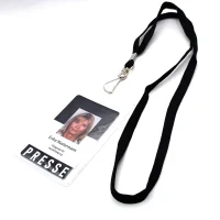 Nylon Lanyard (45cm) with Clip & ID Card Holder (vertical)