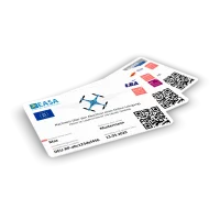 EU Drone License (A1/A3, A2, STS) as a Plastic Card (for two EASA Certificates, double-sided print)