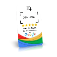 NFC Bewertungskarte (Google) inkl. Text-/Logo-Druck Weiß