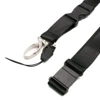 Schlüsselband/Lanyard (Flachband) 55cm mit Karabiner & Schlaufe (div. Farben)