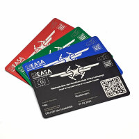 EU Drone License as Metall-Card (Laser Engraving)