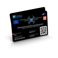 EU Drone License (A1/A3, A2, STS) as Plastic Card (Black)