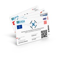 EU Drone License (A1/A3, A2, STS) as Plastic card