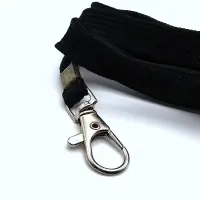 Schlüsselband/Lanyard (Schlauchband) 45cm mit Karabiner Schwarz