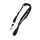 Schlüsselband/Lanyard (Schlauchband) 45cm mit Karabiner Schwarz