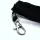 Schlüsselband/Lanyard (Schlauchband) 45cm mit Karabiner Schwarz