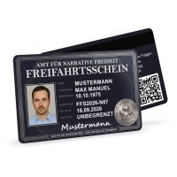 Freifahrtsschein im Kartenformat (recyceltes PVC)