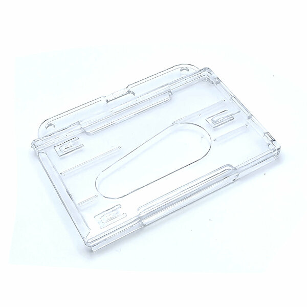 Kartenhalter für 2 Karten transparent horizontal