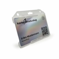 Kartenhalter horizontal offen transparent frosted