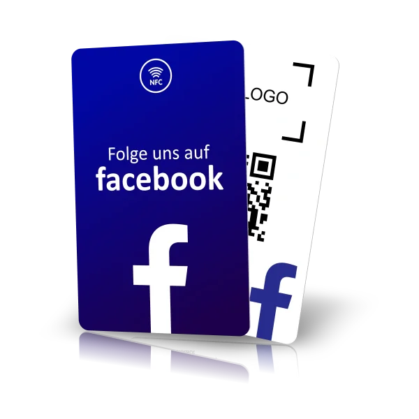 NFC Followkarte (Facebook) inkl. Text- oder Logodruck