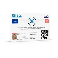 EU Drone License (A1/A3, A2, STS) as Plastic card with Image