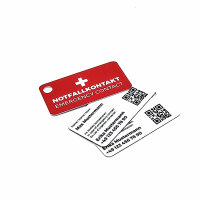 3 x Emergency Card (Mini Card) for the Keychain...